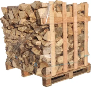 Chêne— bûches de chauffage premium étuvées 33 cm palette de 2,5 stéres
